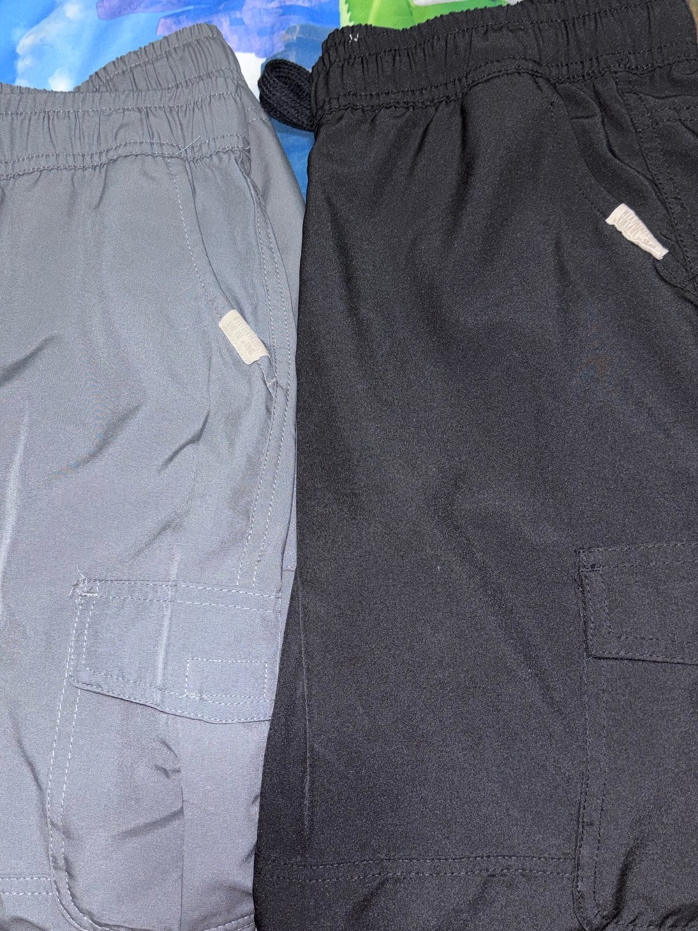 Weatherproof Kids Cargo Bottoms in Gray and Black